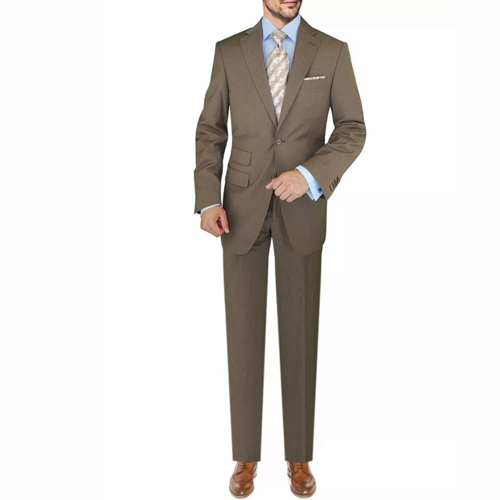 G Valentino Italian Mens 2 Button Wool Suit - Tall
